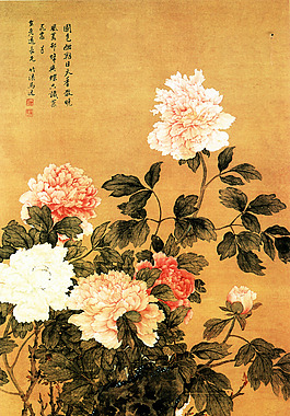 國畫 牡丹 高清素材