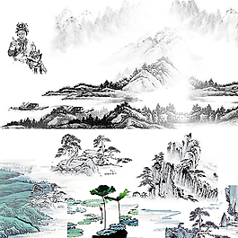 水墨矢量圖圖片
