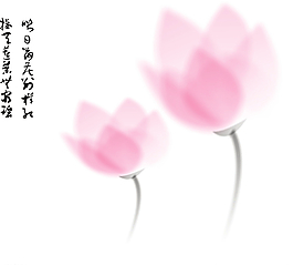 水墨荷花效果圖片