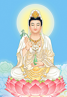 精美觀音菩薩坐像圖片