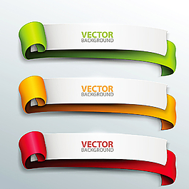 彩色絲帶 標簽圖片