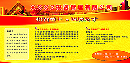 投資招聘展板圖片