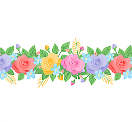 彩色玫瑰花圖片