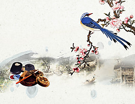 清明节海报背景