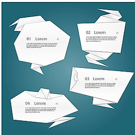 折纸矢量标签图片