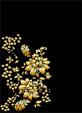 金色牡丹花