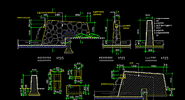 噴水景墻施工圖圖片