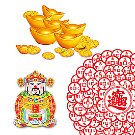 財(cái)神 金元寶圖片