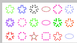 卡通花紋邊框素材圖片