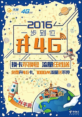 卡通電信海報