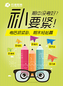 拓维教育补习班海报