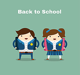 卡通学生矢量
