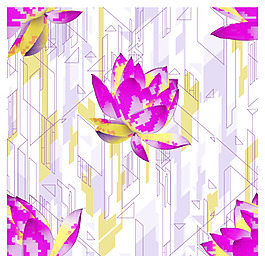 荷花花紋