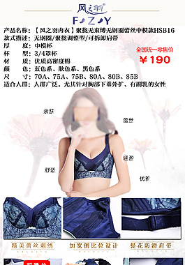 時尚內衣詳情圖一張