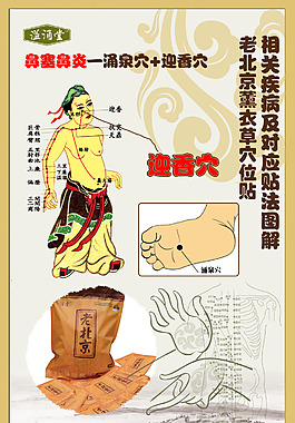 鼻塞鼻炎對應(yīng)穴位及貼法