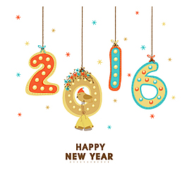 卡通2016創(chuàng)意新年圣誕