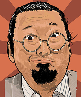 村上隆 肖像手绘 人物 头像 插画