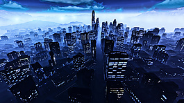 繁華都市背景