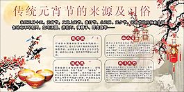元宵節習俗海報素材