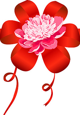 紅色牡丹精美中國結(jié)展架設(shè)計海報素材畫面