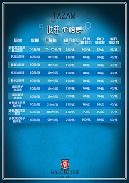 黑藍精品價格表