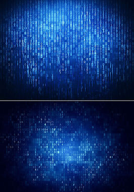 2張藍色數字科技背景高清圖片