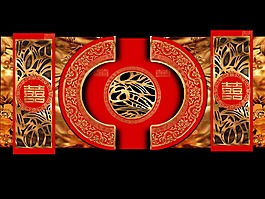 紅色婚禮舞臺
