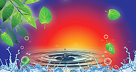 夏天商場吊旗背景圖片