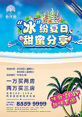 冰激凌海报图片
