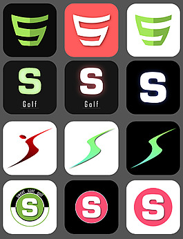 以S元素為主的APP的icon設(shè)計(jì)。