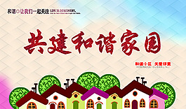 小區和諧家園宣傳招貼
