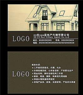 房地產(chǎn)名片模板設(shè)計(jì)圖片