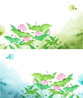 手繪蓮花畫