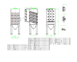 12筒滤筒除尘器总图