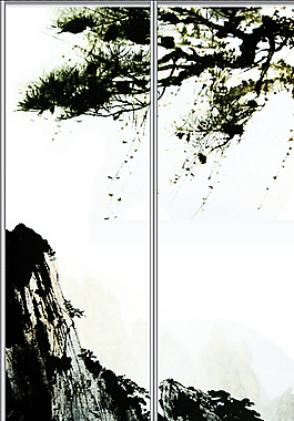 山水移门图案图片