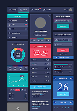 Flat Design UI包圖片