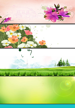 矢量花背景