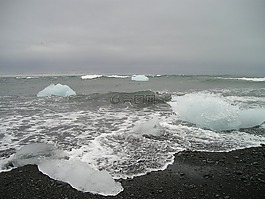 冰川,海,冰山
