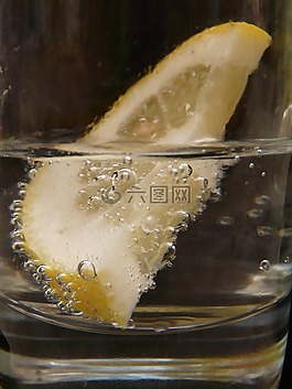 玻璃,喝,檸檬