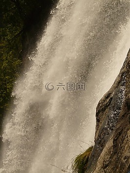 水,瀑布,噴霧