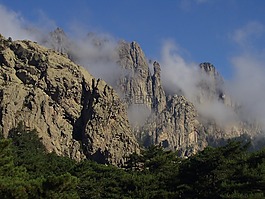 科西嘉島,山,陡
