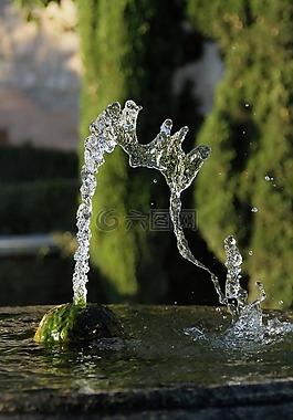 水,噴泉,自然