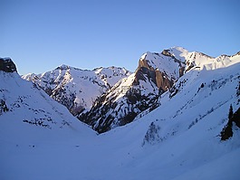 冬天,山,高山
