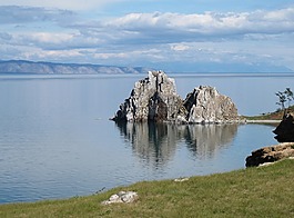 西伯利亚,baikalsee,萨满岩石