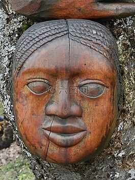 木雕,肖像,afrikanerin