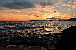 巴拉頓湖,黃昏,日落