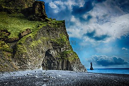 海岸,海灘,懸崖