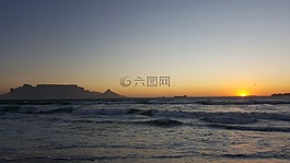 開普敦,桌山,日落