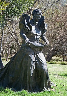 雕像,圖,女子
