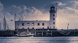 海景,釣魚,燈塔
